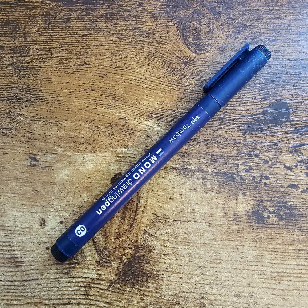 Tombow MONO Drawing Pen, size 03 with black pigment ink